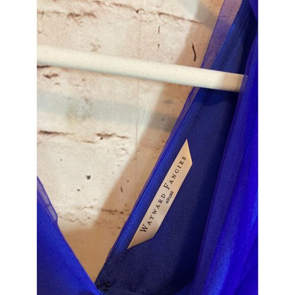 Wayward Fancies eShakti Dress Womens Medium Cobalt Mesh Dark Romantic Boho - Picture 3 of 16